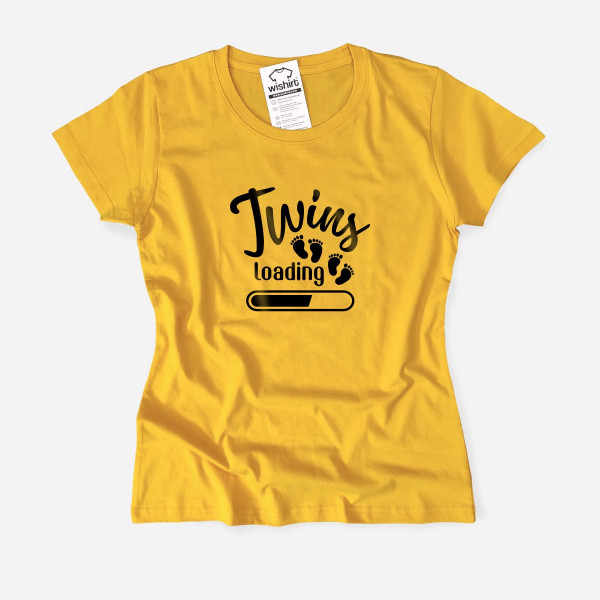 Twins Loading T-shirt for Pregnant Woman