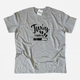 T-shirt Tamanho Grande para Grávida Twins Loading