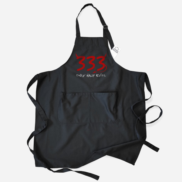 333 Only Half Evil Adult Apron