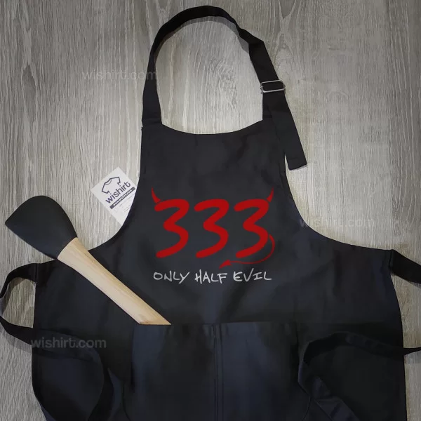 333 Only Half Evil Kid's Apron 333 Only Half Evil Kid's Apron