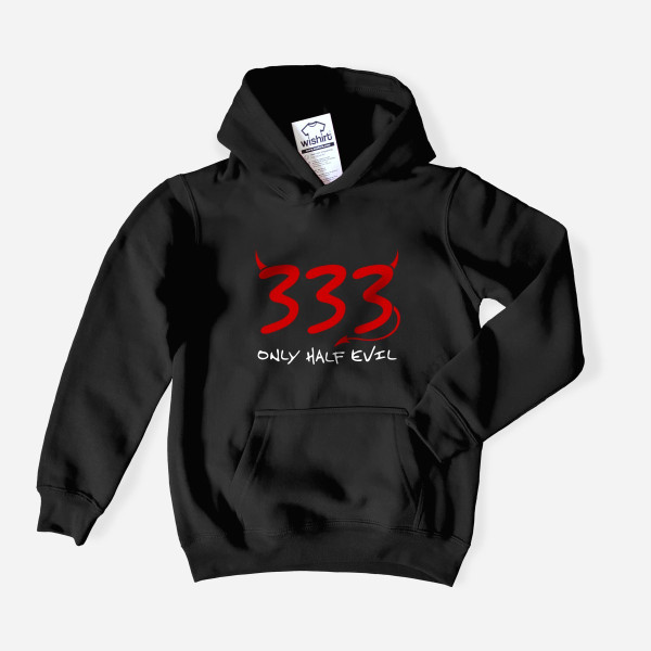 Sweatshirt com Capuz 333 Only Half Evil para Criança