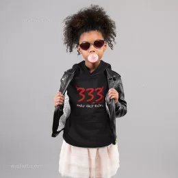 Sweatshirt com Capuz 333 Only Half Evil para Criança