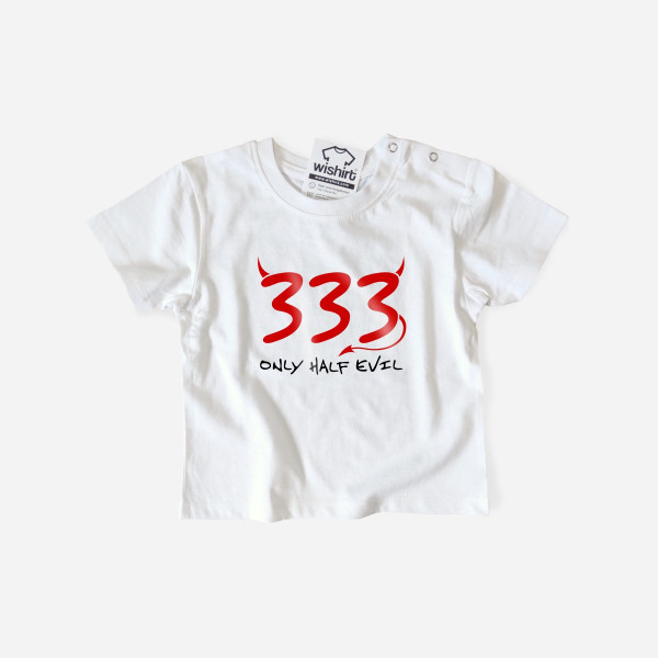 T-shirt 333 Only Half Evil para Bebé