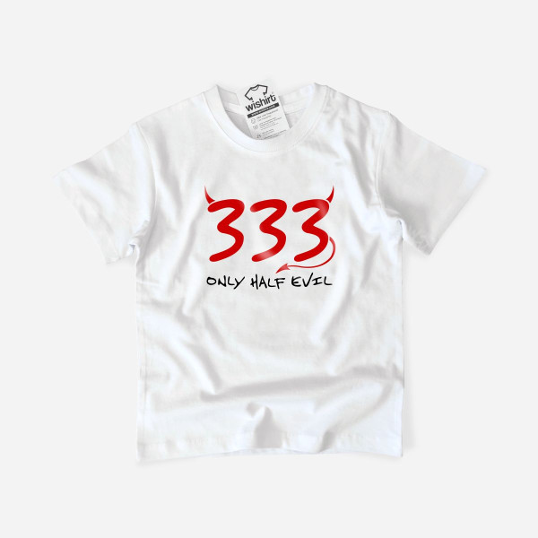 333 Only Half Evil Kid's T-shirt