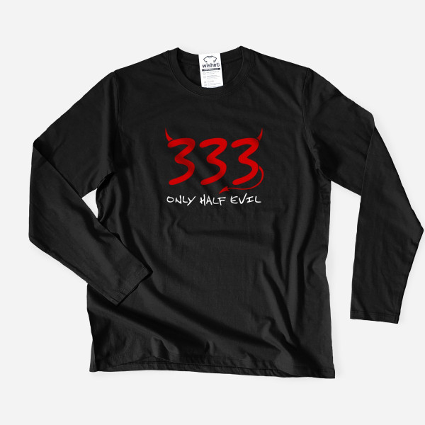 T-shirt Manga Comprida Tamanho Grande 333 Only Half Evil