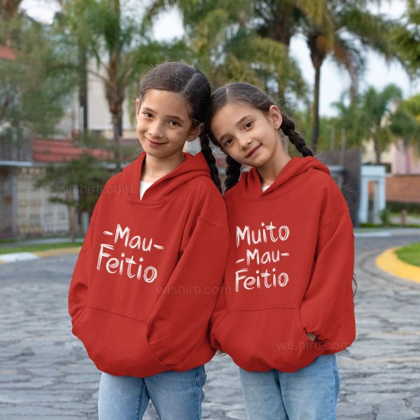 Sweatshirt com Capuz Mau Feitio para Criança