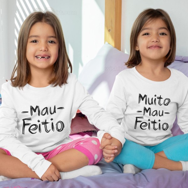 Mau Feitio Long Sleeve T-shirt Set for Sisters