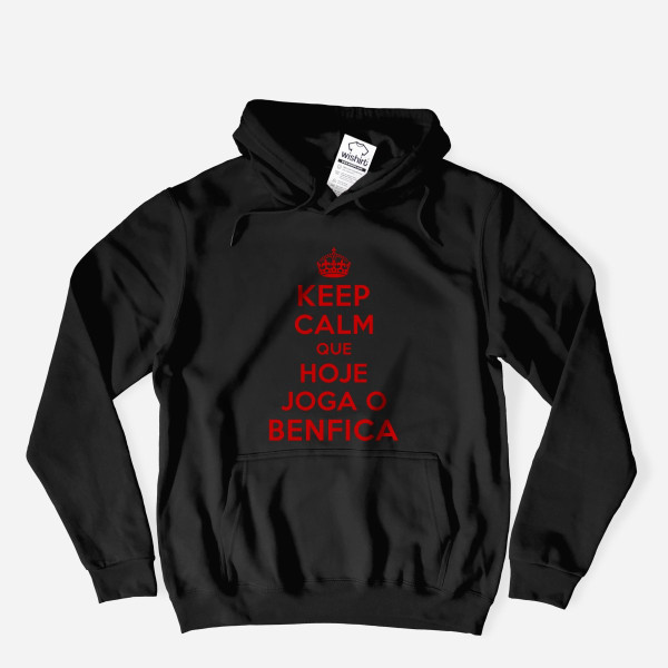 Sweatshirt com Capuz Tamanho Grande Keep Calm Benfica