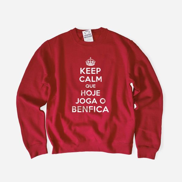 Sweatshirt Tamanho Grande Keep Calm Benfica