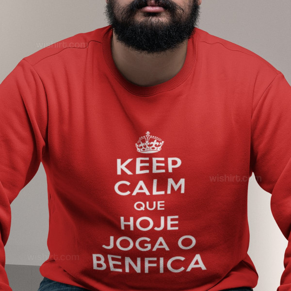 Sweatshirt Tamanho Grande Keep Calm Benfica