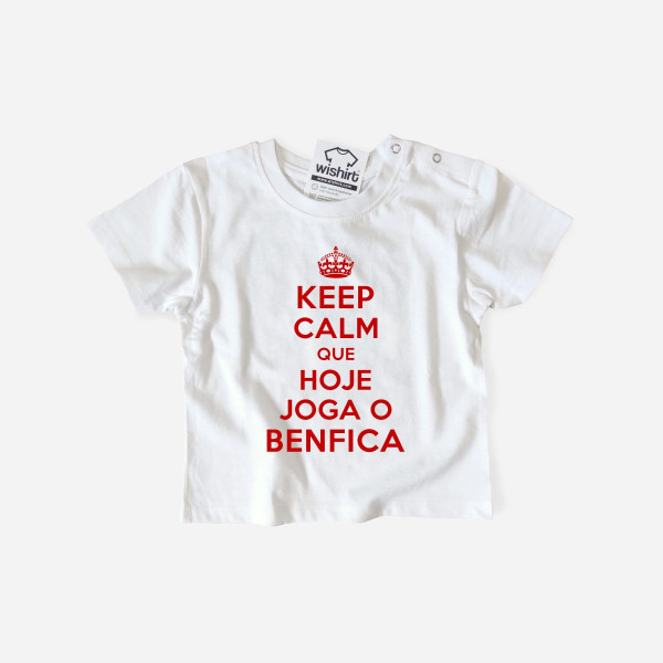 T-shirt Keep Calm Benfica para Bebé