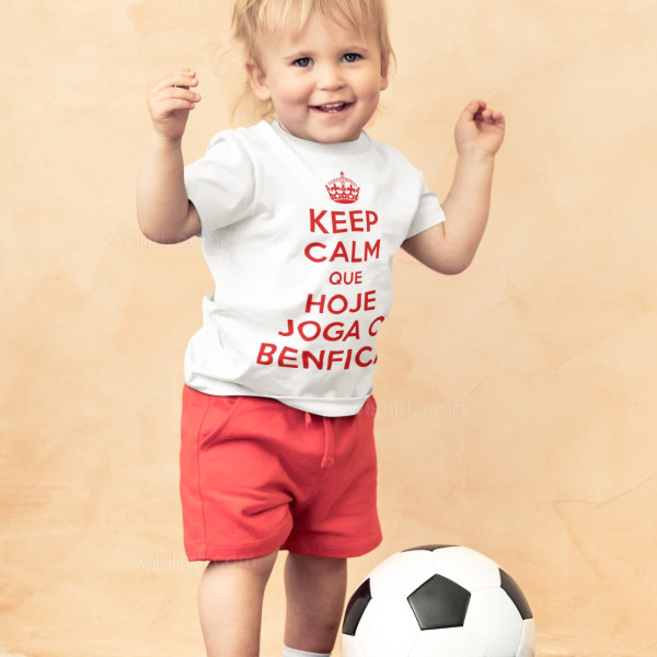 T-shirt Keep Calm Benfica para Bebé