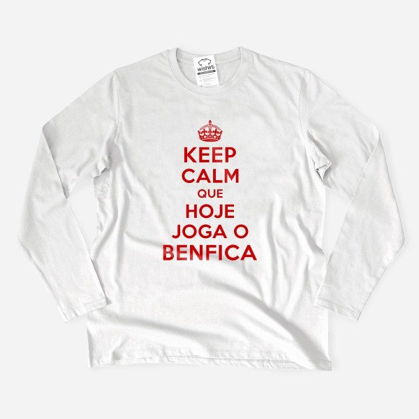 T-shirt Manga Comprida Tamanho Grande Keep Calm Benfica