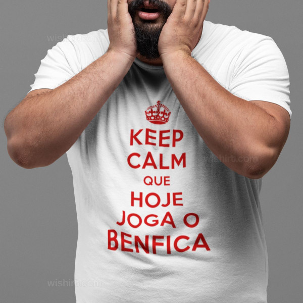 T-shirt Tamanho Grande Keep Calm Benfica