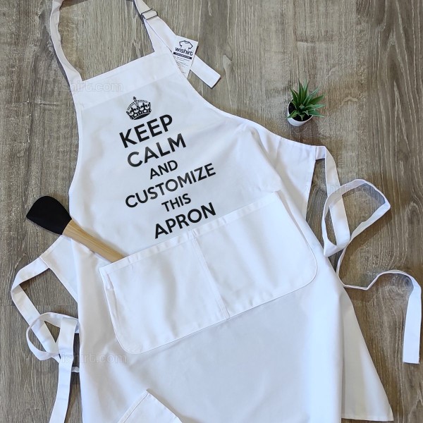 Keep Calm Customizable Apron