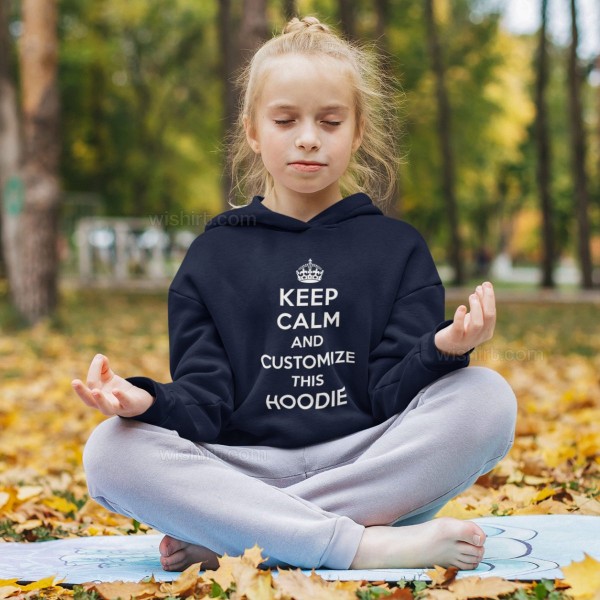 Sweatshirt com Capuz Keep Calm Personalizável para Criança