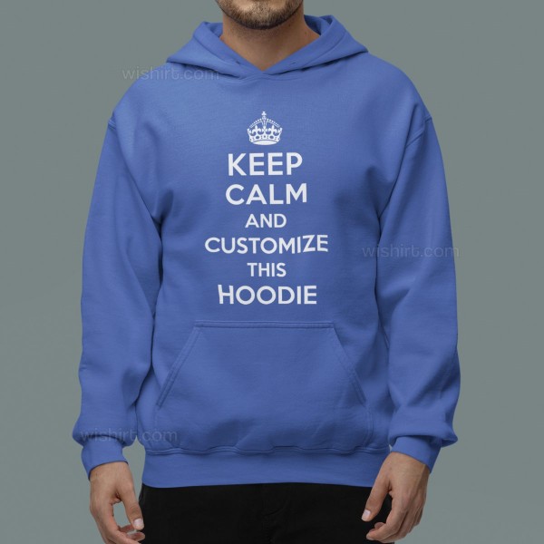 Sweatshirt com Capuz Keep Calm Personalizável