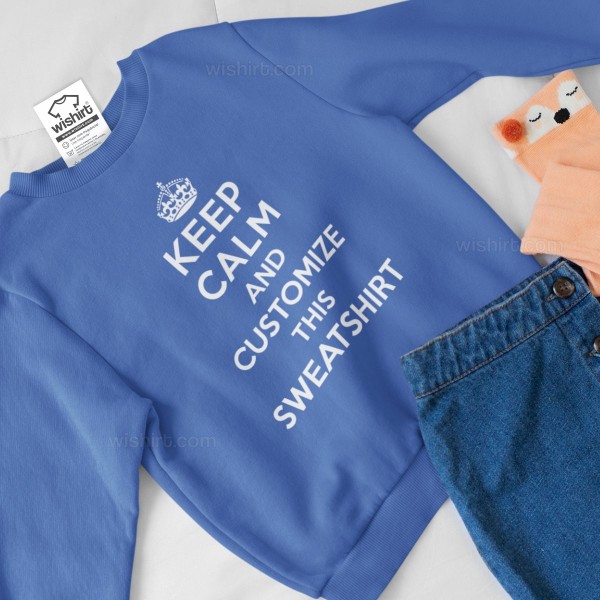 Sweatshirt Keep Calm Personalizável para Criança