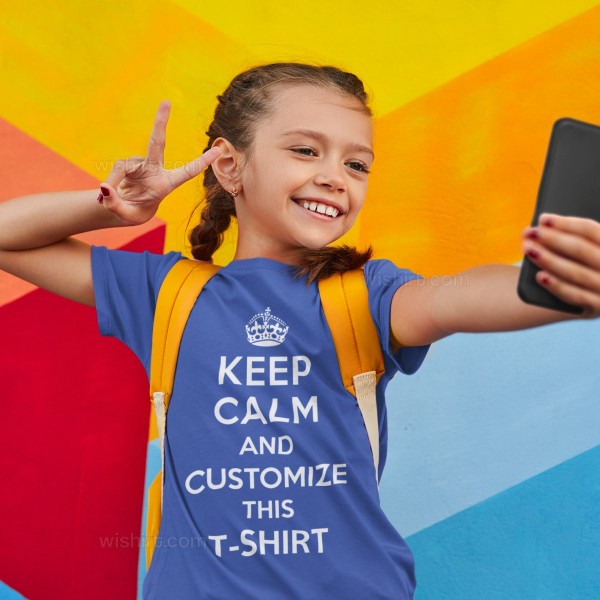 T-shirt Keep Calm Personalizável para Criança