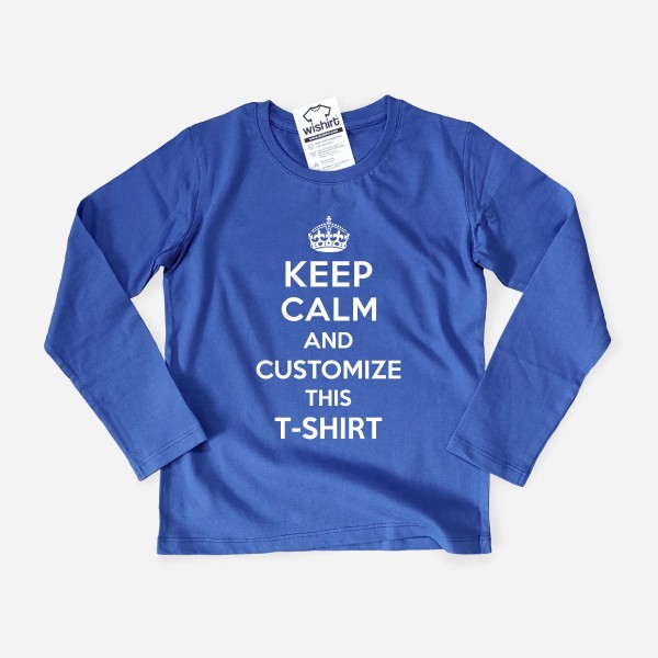 Keep Calm Customizable Kid's Long Sleeve T-shirt