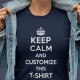 T-shirt Manga Comprida Keep Calm Personalizável para Mulher