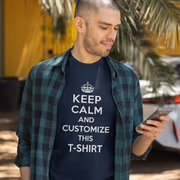 T-shirt Manga Comprida Keep Calm Personalizável para Homem