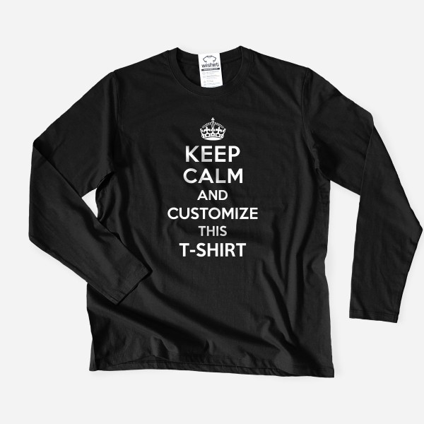 Keep Calm Customizable Large Size Long Sleeve T-shirt