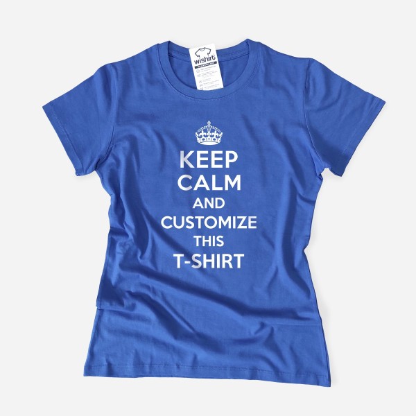 T-shirt Keep Calm Personalizável para Mulher