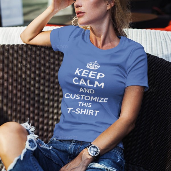 T-shirt Keep Calm Personalizável para Mulher