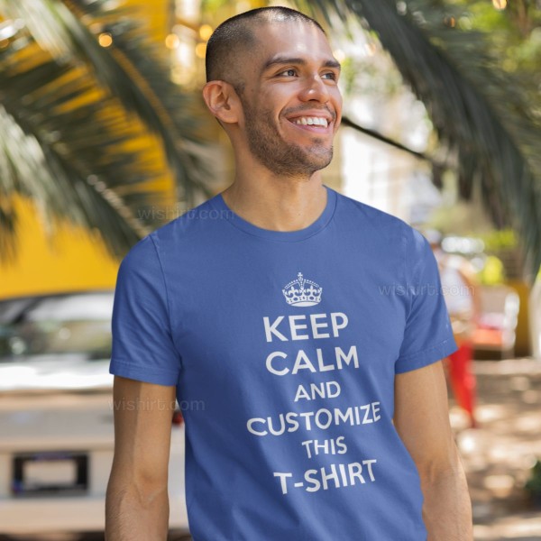 T-shirt Keep Calm Personalizável para Homem