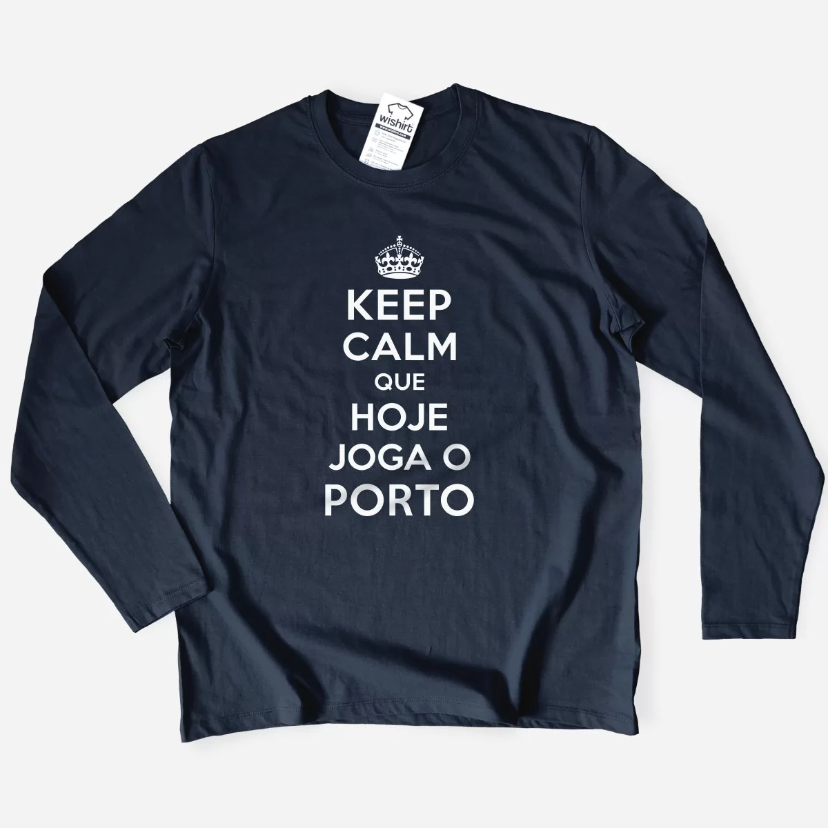 T shirt Manga Comprida Tamanho Grande Keep Calm Porto