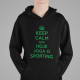Sweatshirt com capuz Keep Calm Sporting para Criança