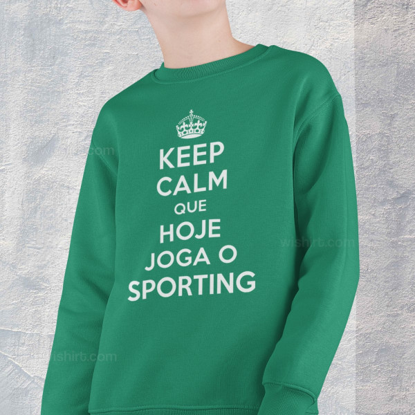 Sweatshirt Keep Calm Sporting para Criança