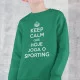 Sweatshirt Keep Calm Sporting para Criança Sweatshirt Keep Calm Sporting para Criança