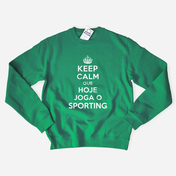 Sweatshirt Tamanho Grande Keep Calm Sporting