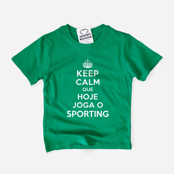 T-shirt Keep Calm Sporting para Criança