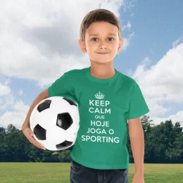 T-shirt Keep Calm Sporting para Criança
