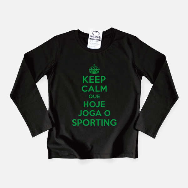 T-shirt de Manga Comprida Keep Calm Sporting para Criança