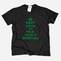 T-shirt Tamanho Grande Keep Calm Sporting