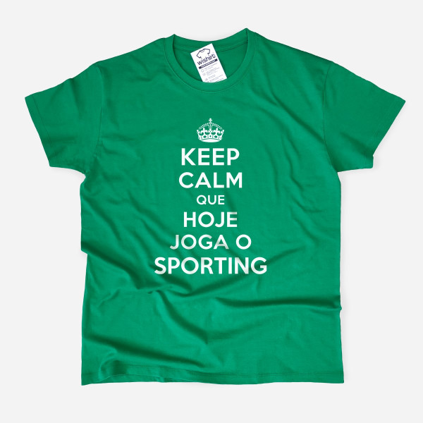 T-shirt Keep Calm Sporting para Homem