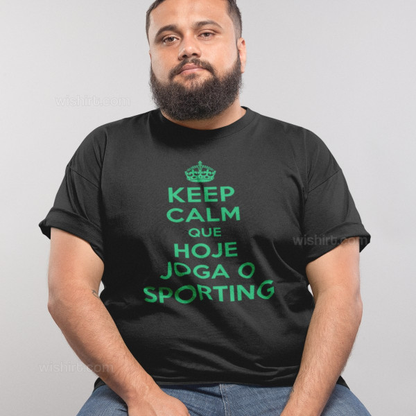 T-shirt Tamanho Grande Keep Calm Sporting