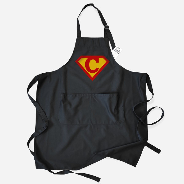 Customizable Letter Superman Apron