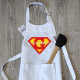 Superman Customizable Father and Children Apron Set