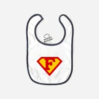 Customizable Letter Superman Bib