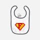 Babete Superman Letra Personalizável Babete Superman Letra Personalizável