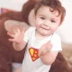 Customizable Letter Superman Babygrow Customizable Letter Superman Babygrow