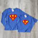 Superwoman Mother and Children Long Sleeve T-shirt Set