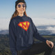 Sweatshirt com Capuz Superman Letra Personalizável
