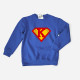 Sweatshirt Superman Letra Personalizável para Criança