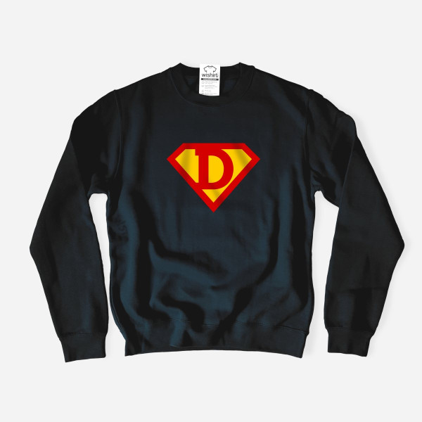 Customizable Letter Superman Large Size Sweatshirt